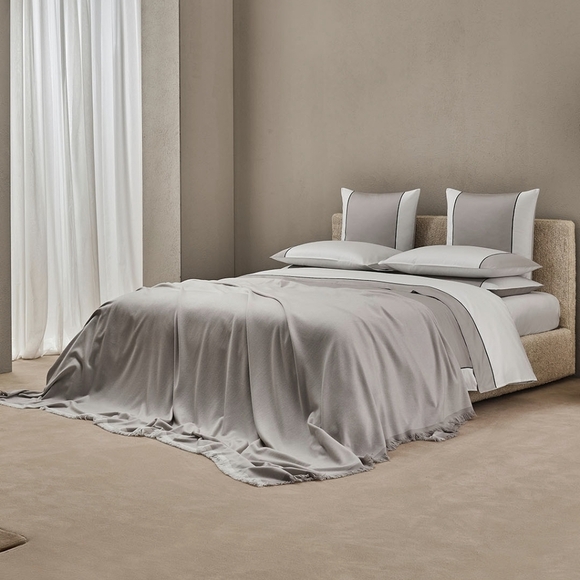 Frette Luxury 2025 New Luxury King Duvet Set& 2 Euro Shams Perl Grey Reversible - Picture 10 of 15